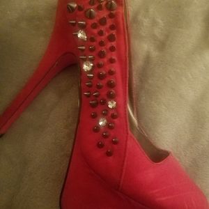 Sexy Red Spiked Heels 9.5